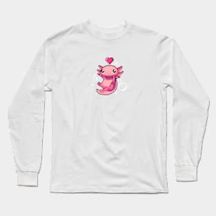 Cute Axolotl Pixel art Long Sleeve T-Shirt